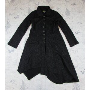 NEW PURE Essence Art-to-Wear lagenlook light stretch ponte coat dress womens  M